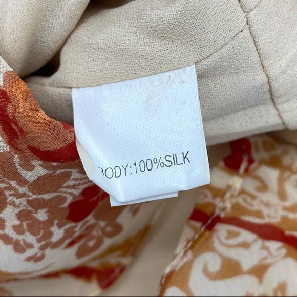 Kay Unger 100% Silk Halter Drape Layers Asymmetrical Hem Print Size 12 - Picture 8 of 9